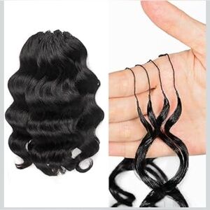 Crochet Human Hair - 10 Inch 250G Feather-Line Invisible Knotless 10” 1B-250G